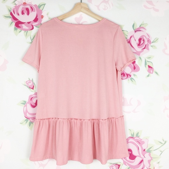 Anthropologie Lavender Field Pink Ruffled Shirt L - Picture 3 of 5